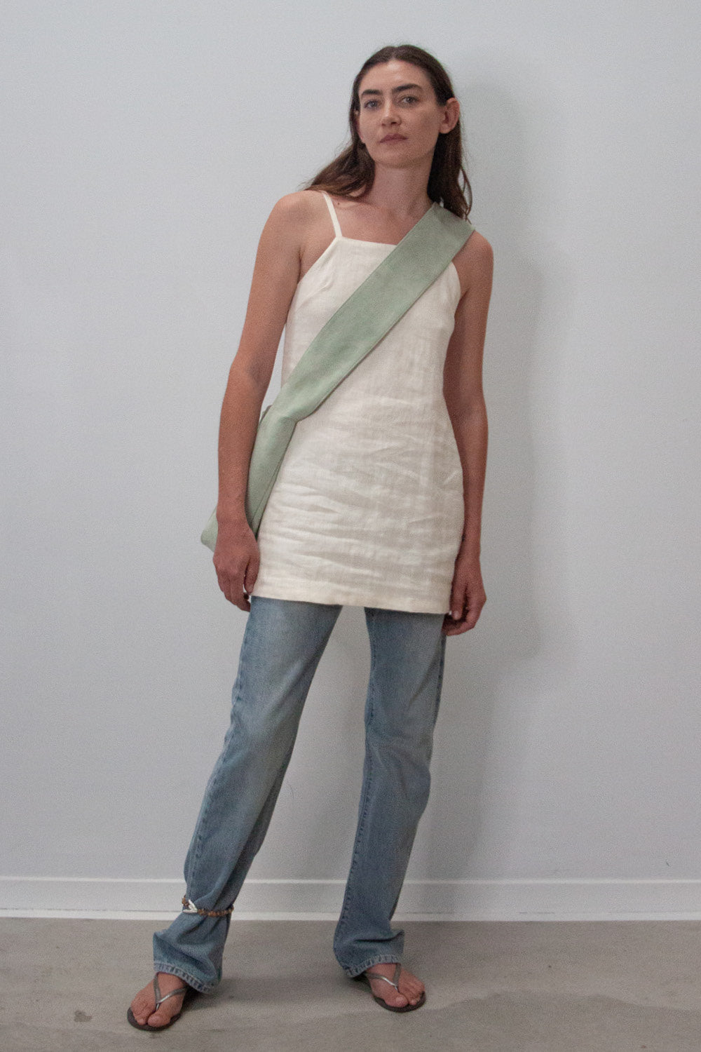 Carmen Linen Mini Dress | Cream