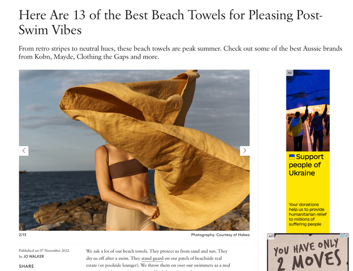 Broadsheet: Here Are 13 of the Best Beach Towels for Pleasing Post-Swim Vibes