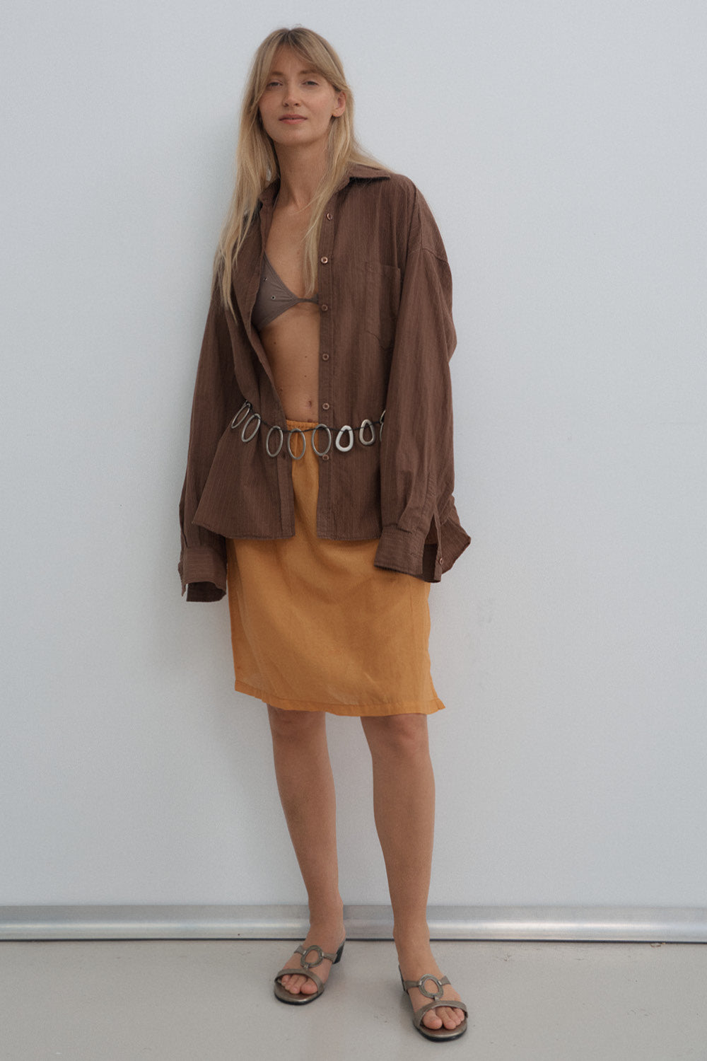 Voyage Tie Top | Latte Eyelet